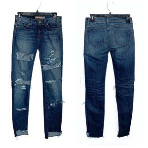J Brand Distressed Mid-Rise Straight Leg Jeans Size 24